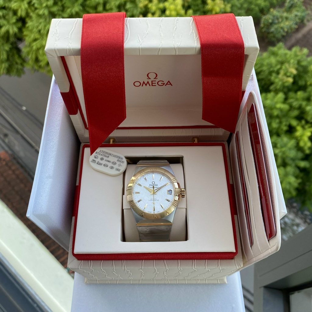 Đồng Hồ Omega Constellation Co-Axial 123.20.38.21.02.006 Demi Gold 18K 38mm